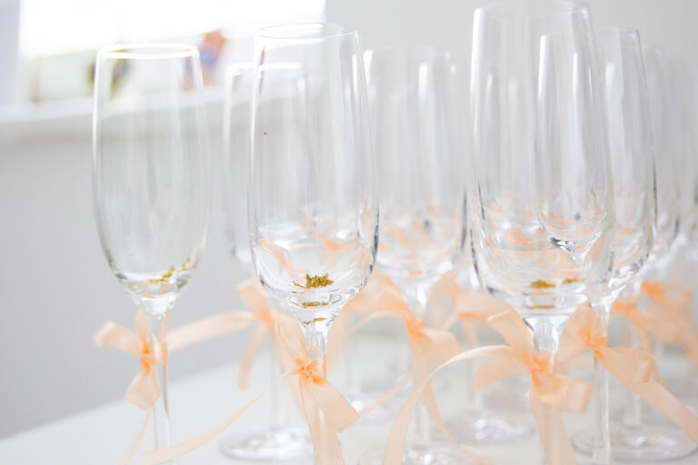 Dekorierte Sektgläser