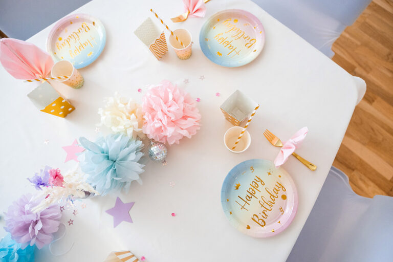 Dekorierter Partytisch