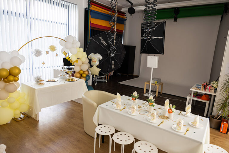 Raumfoto Babyparty im Fotostudio