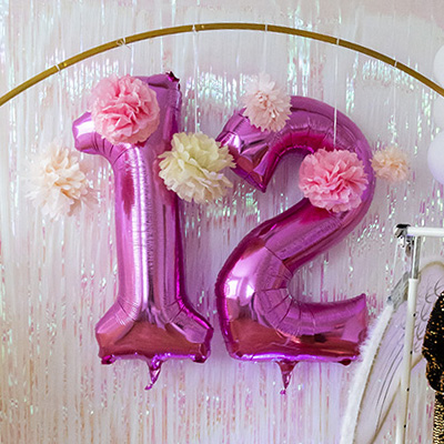 Heliumzahl 12 rosa