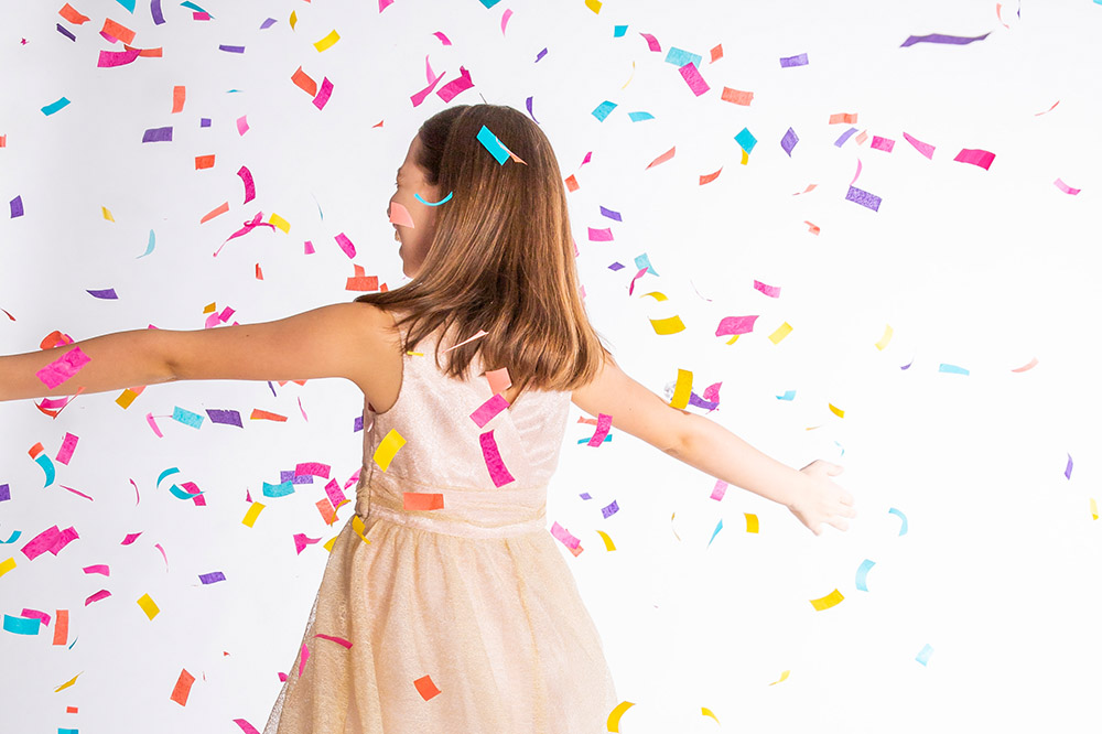 Shooting mit Konfetti