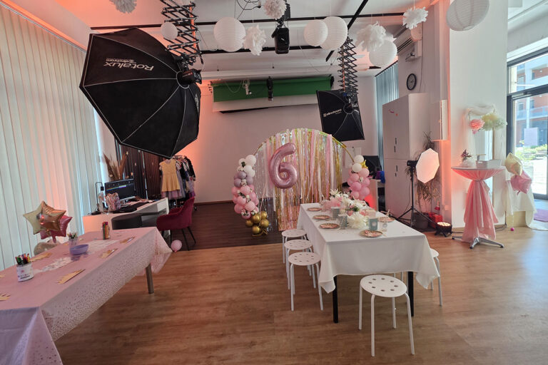 Kinderparty bleuchtetes Fotostudio