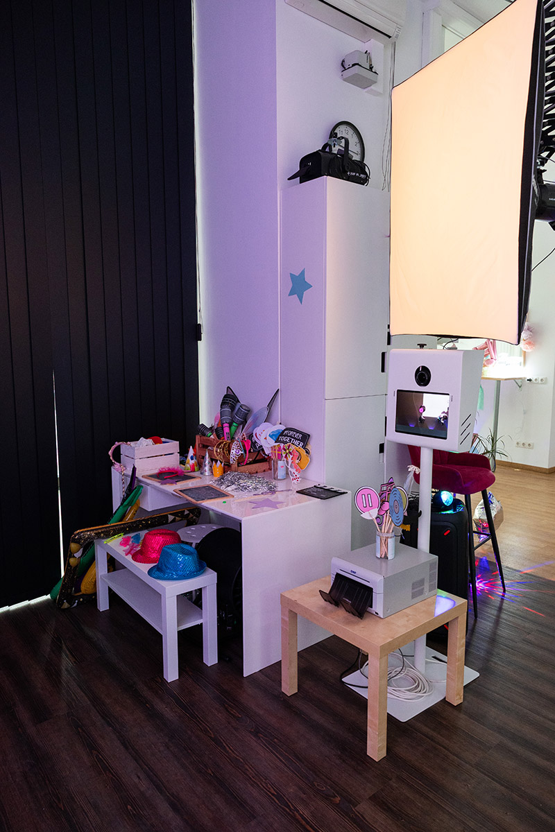 Fotobox mit Accessoires